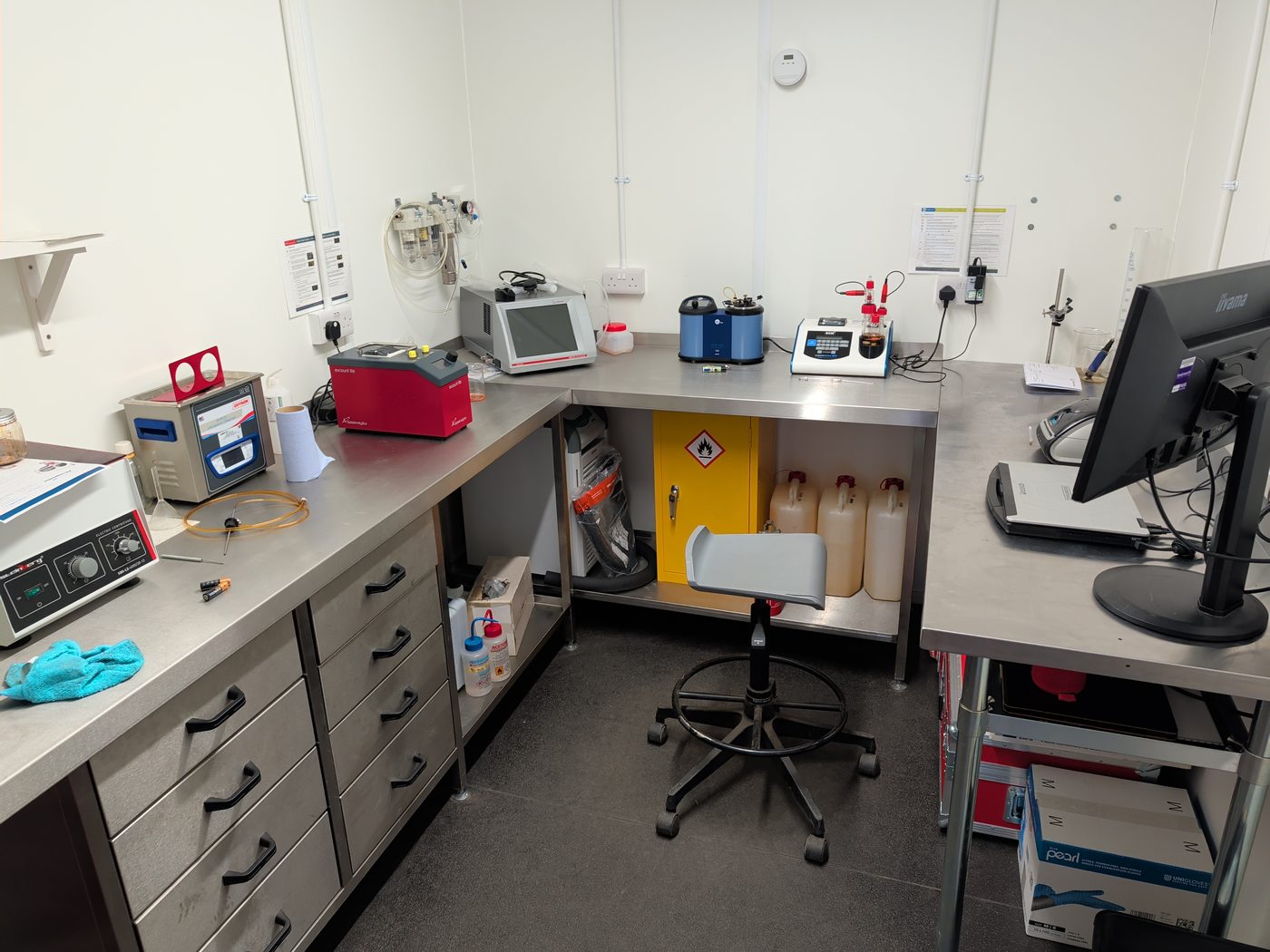The Wright Fuels laboratory bench in Poole